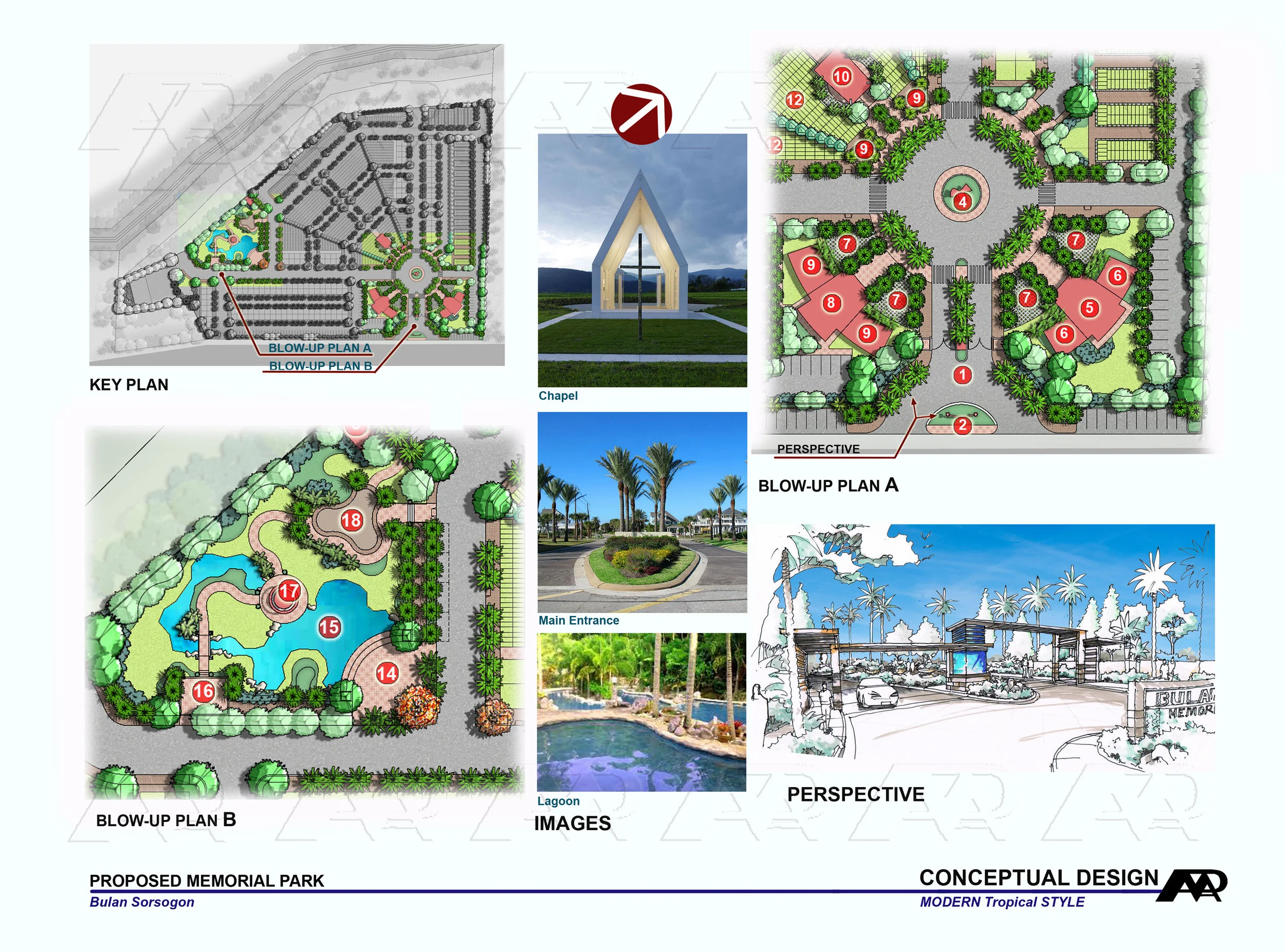 Memorial Park with Columbarium, master planning architecture project by MPAAI